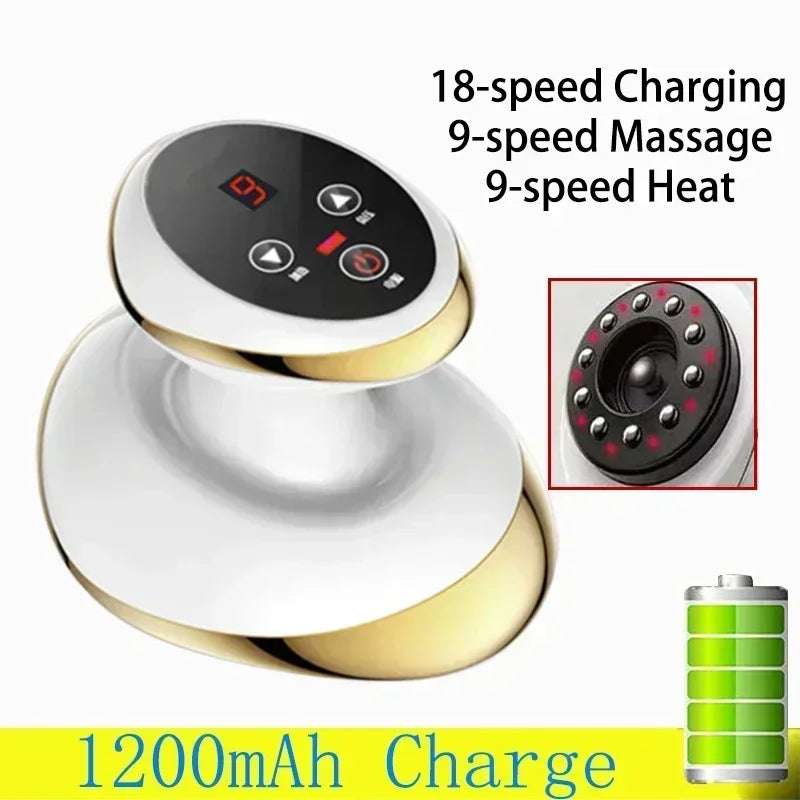 Emeka Anti Cellulite Massager Electric Scraping Massager with Suction Cup Rechargeable Home Fat Burner Relief Scraping Massager