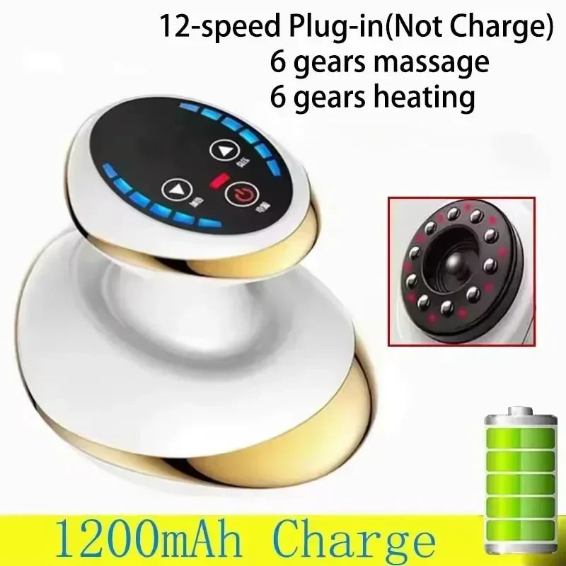 Emeka Anti Cellulite Massager Electric Scraping Massager with Suction Cup Rechargeable Home Fat Burner Relief Scraping Massager